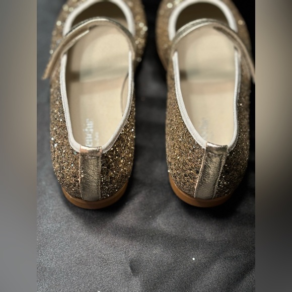 NEW Childrenchic Girls' Gold Glitter Mary Jane Flats - Picture 10 of 12